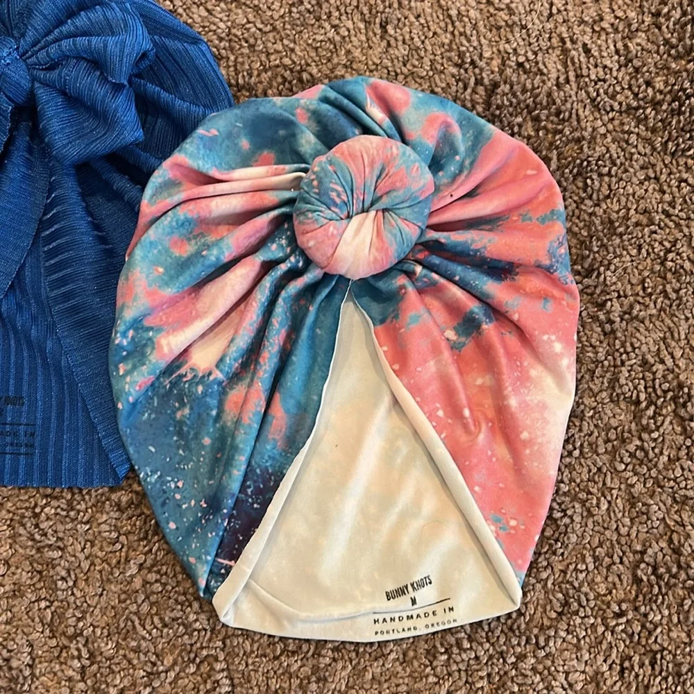 Bunny knots toddler turbans size medium ages 1-4 bundle of 5!